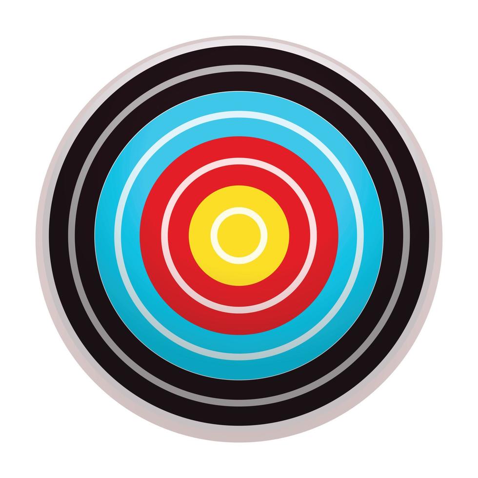 Target icon, cartoon style vector