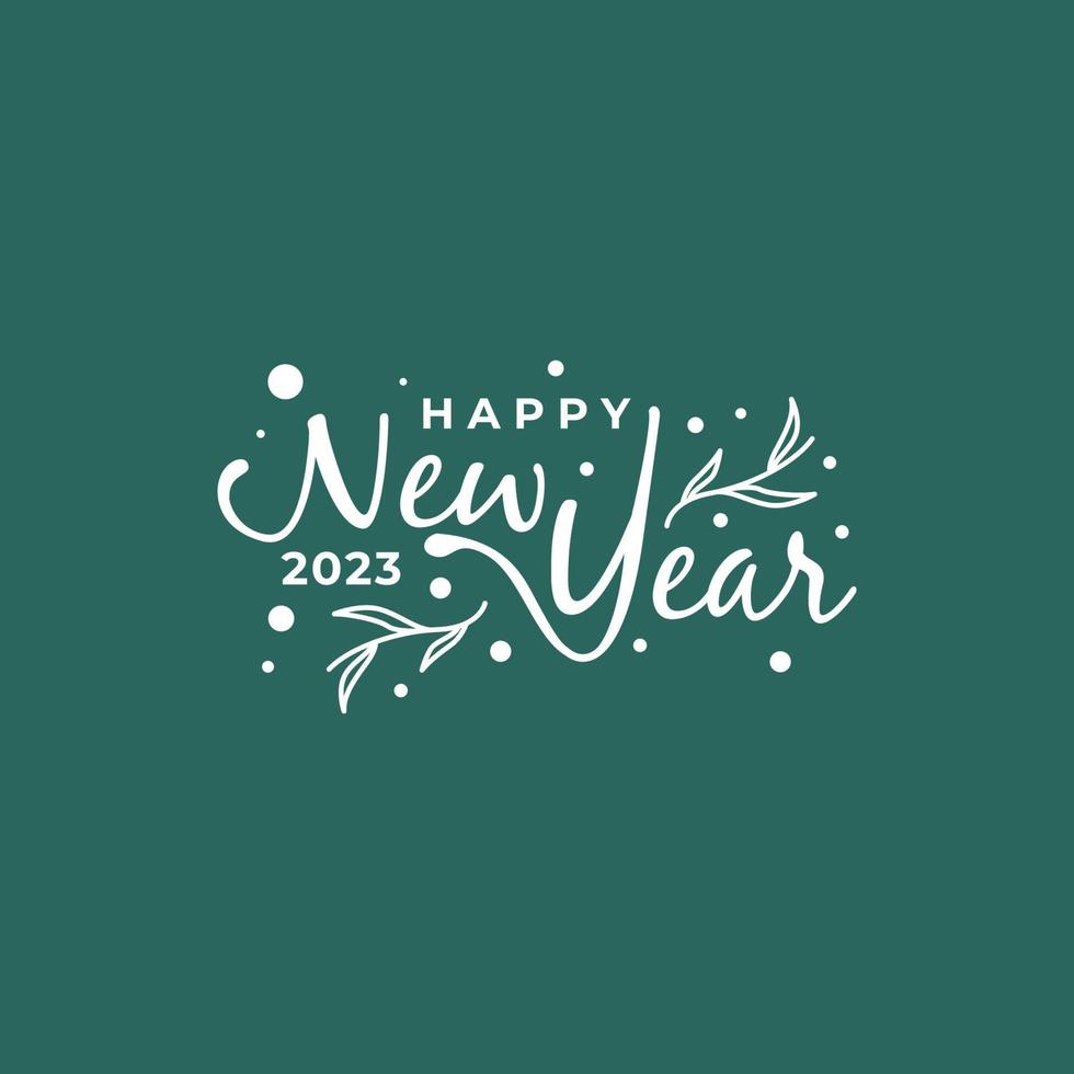 Flat design happy new year 2023 celebration greeting vector