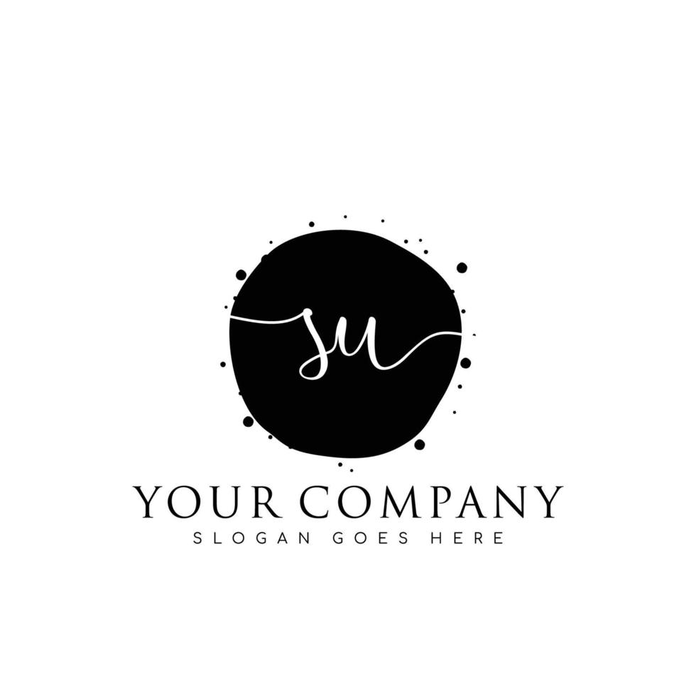 Initial SU beauty monogram and elegant logo design, handwriting logo of initial signature, wedding, fashion, floral and botanical with creative template. vector