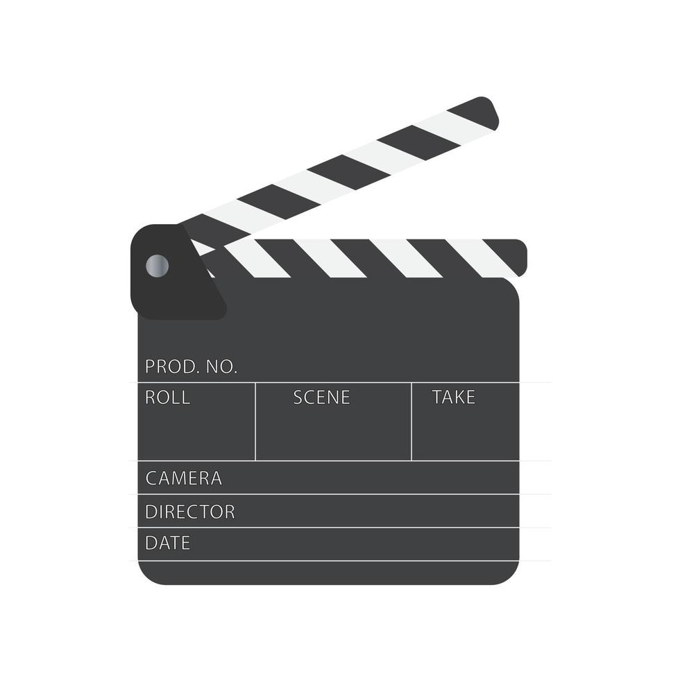 movie clapper board vector