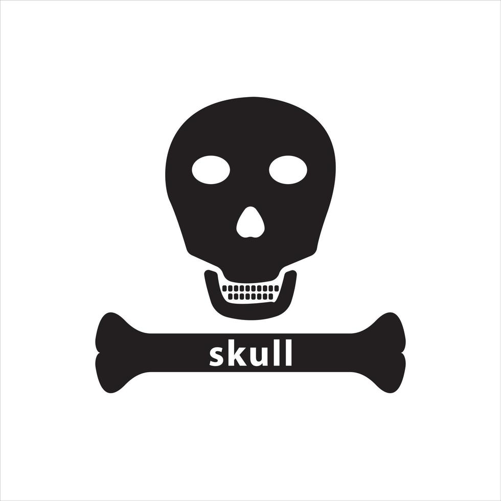 skull and crossbones WITH TEXT vector