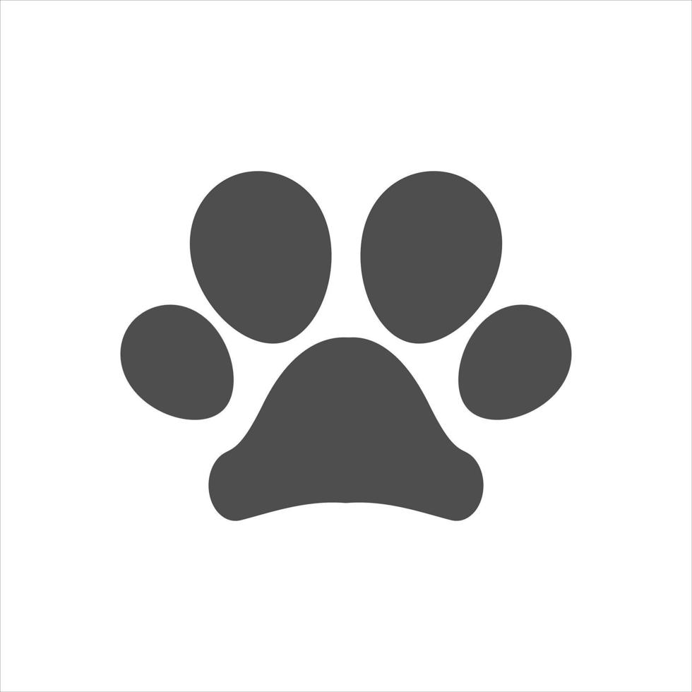 Cute pets paw print isolated on white background vector