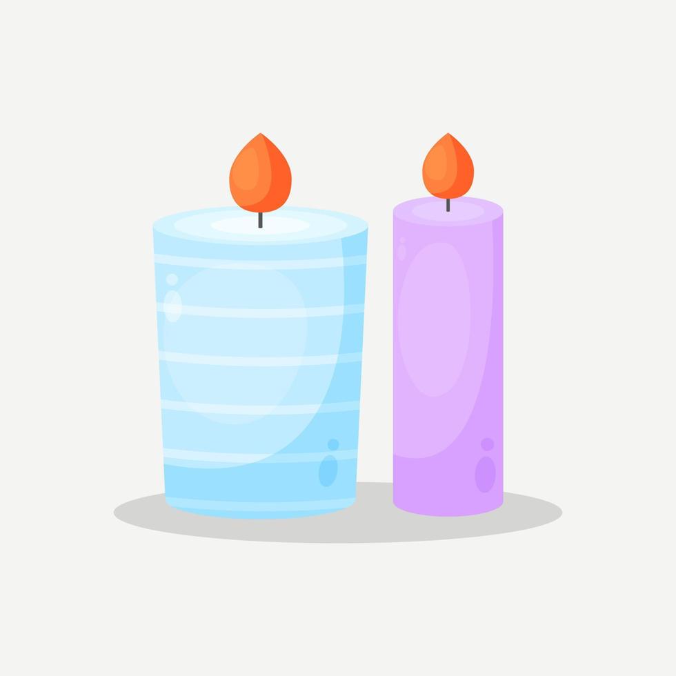 Candle cartoon style illustration vector