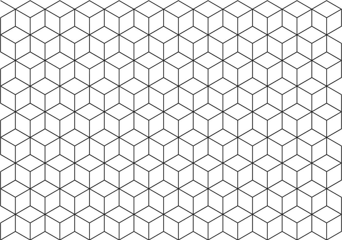Abstract geometry hexagon pattern line art. vector