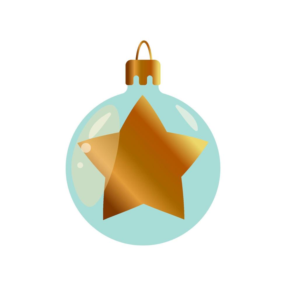 Christmas blue tree toy vector