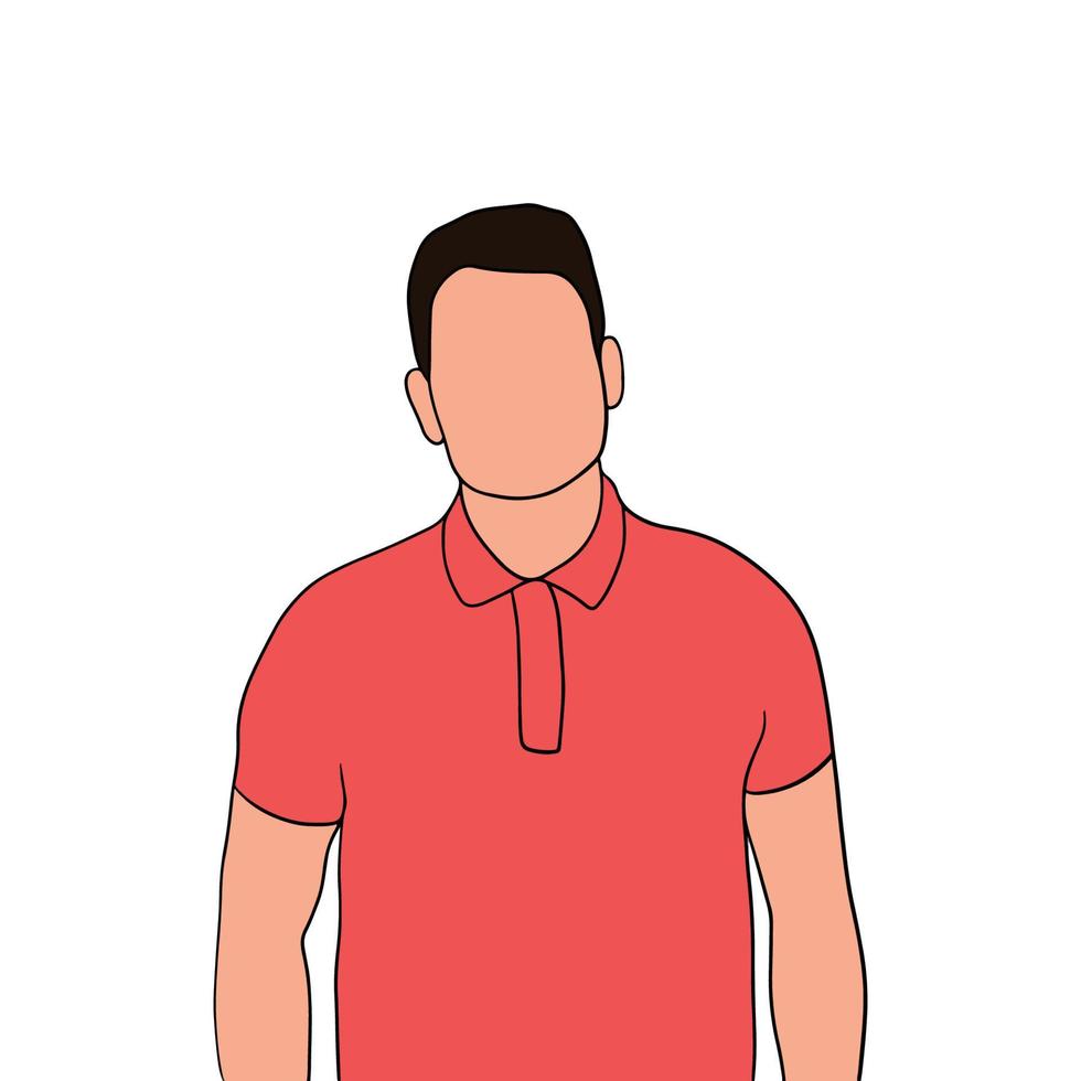 hombre guapo joven aislado en diferentes poses en la ilustración de fondo blanco vector