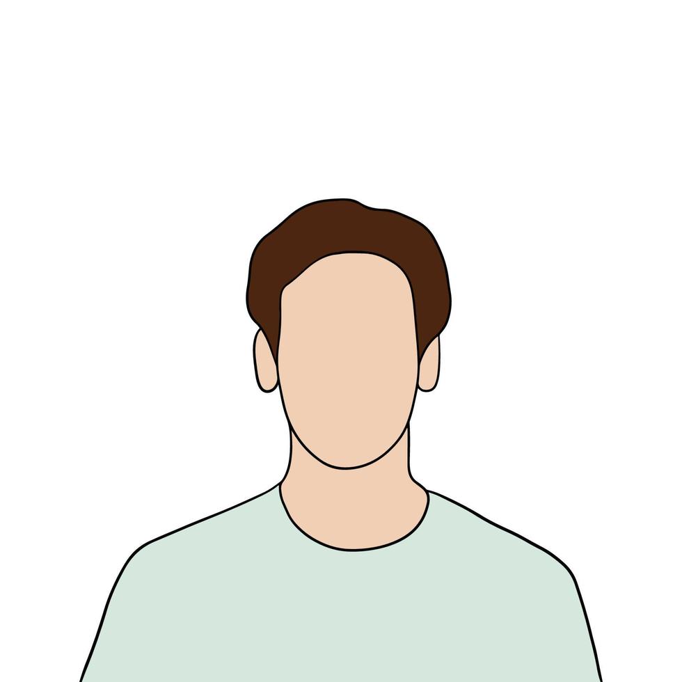 Isolated Young handsome man set in different poses on white background illustration vector