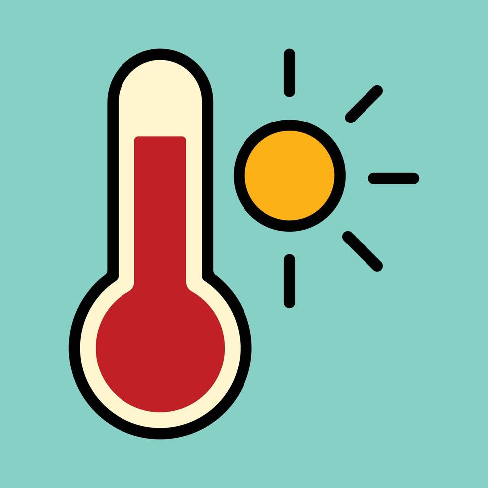 Temperature Filled Icon vector