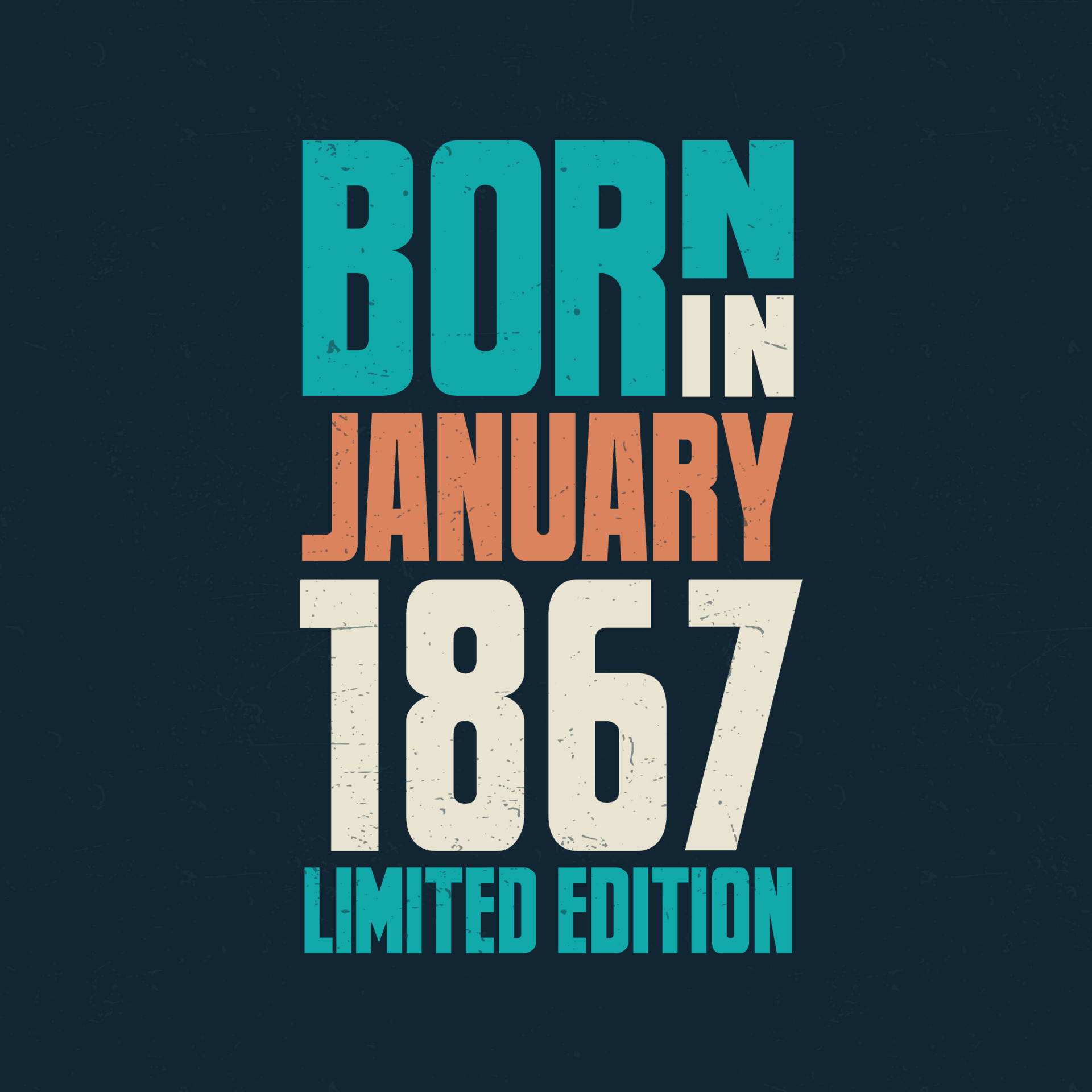Born in January 1867. Birthday celebration for those born in January
