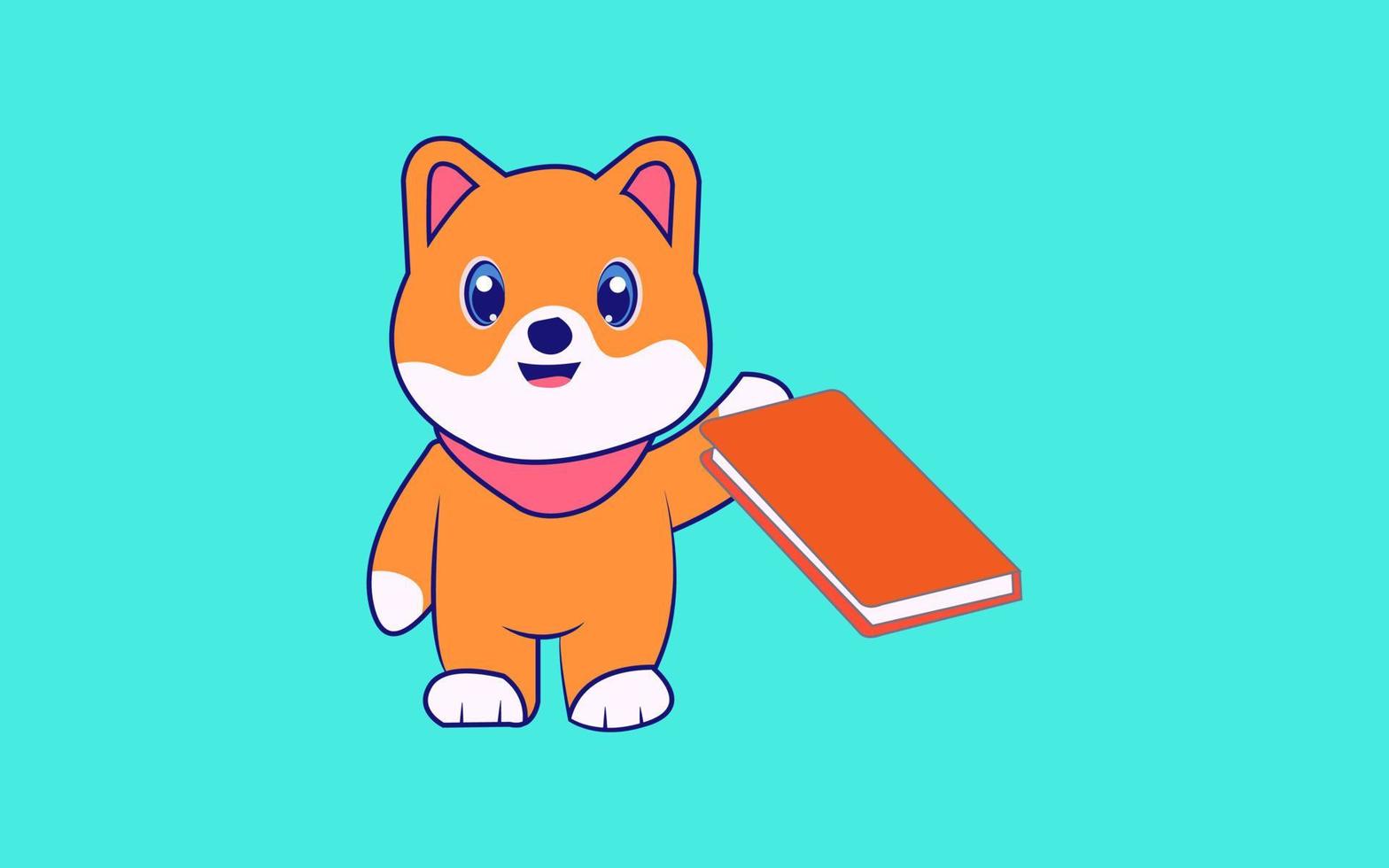 Cute dog cartoon Pro vector