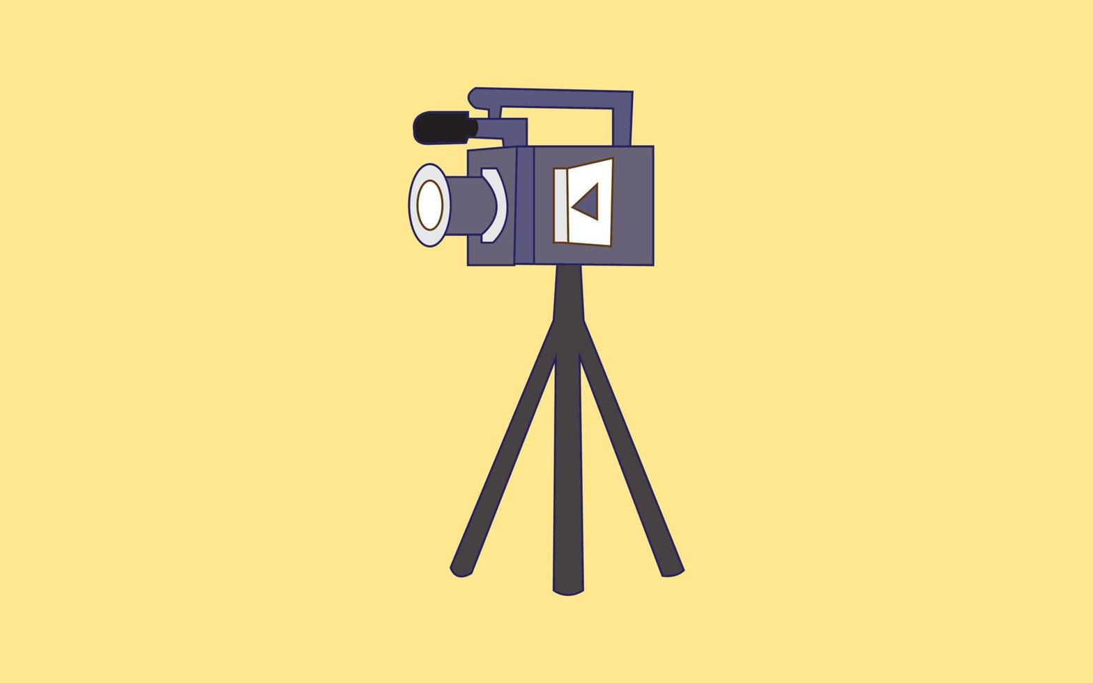 recording video on camera cartoon vector