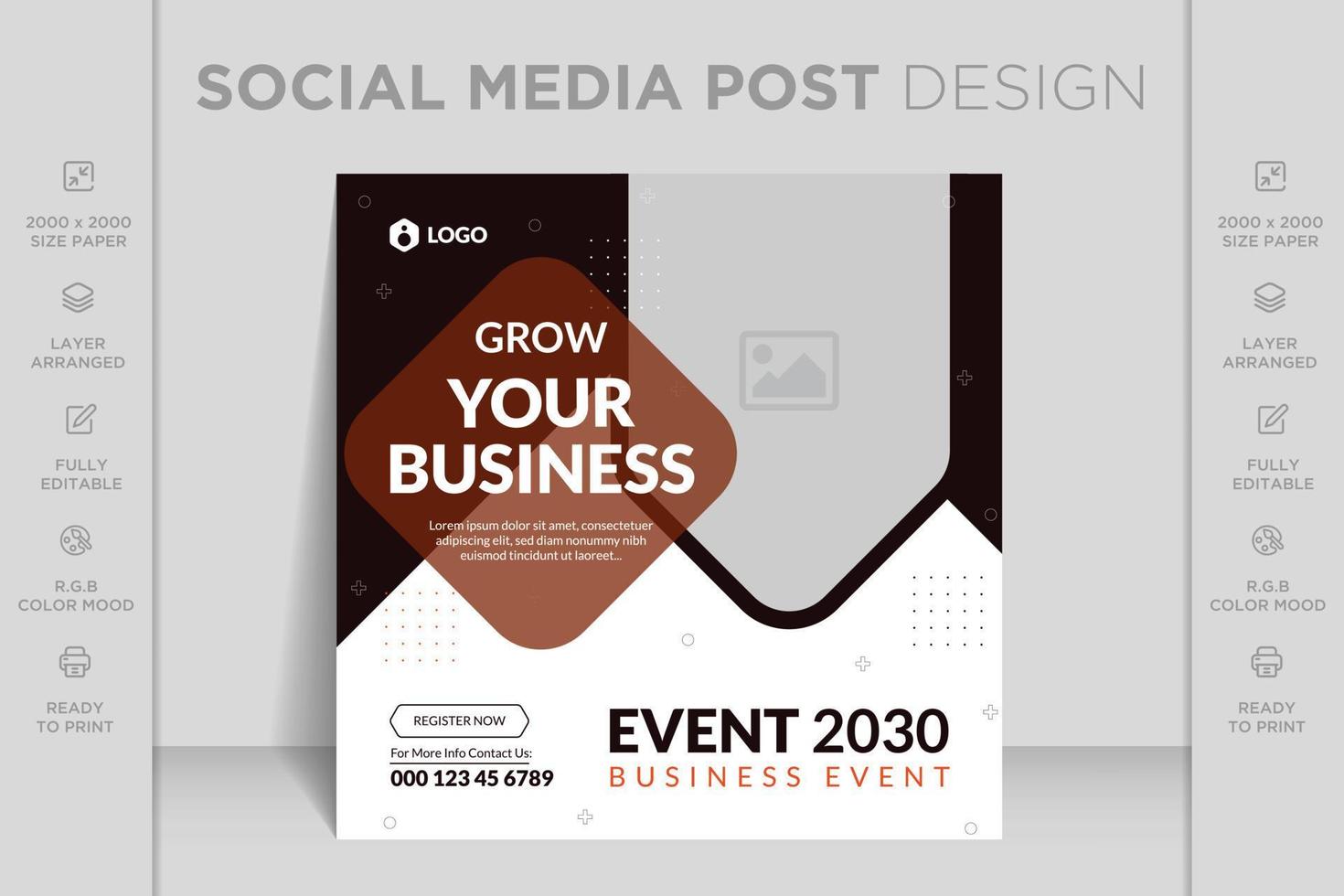 Digital marketing agency live webinar and corporate business social media banner post template vector