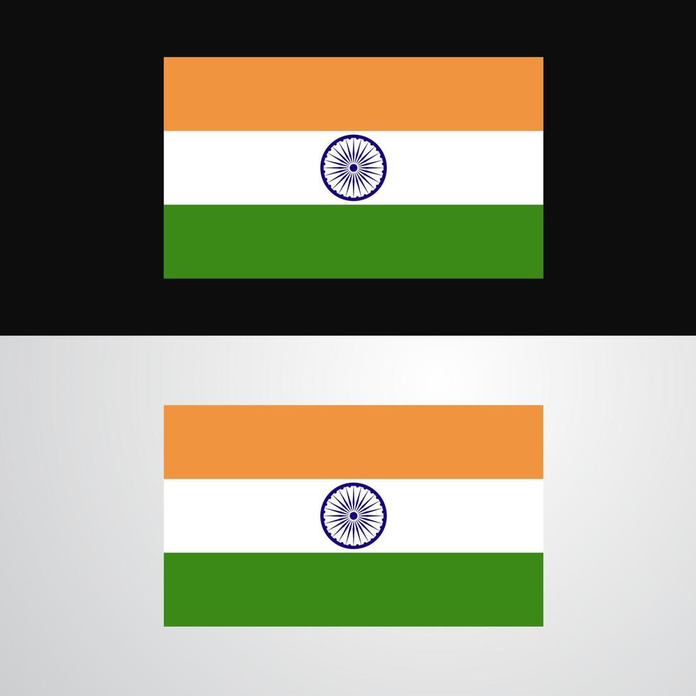 diseño de banner de bandera india vector