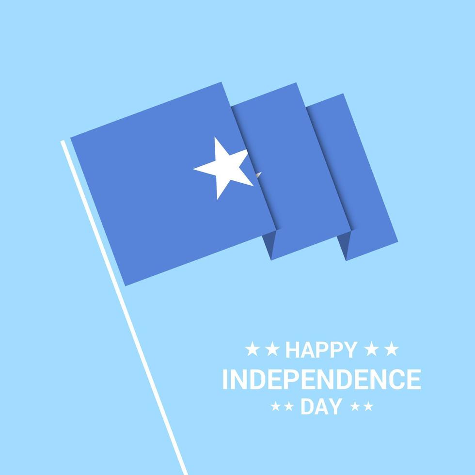 Somalia Independence day typographic design with flag vector