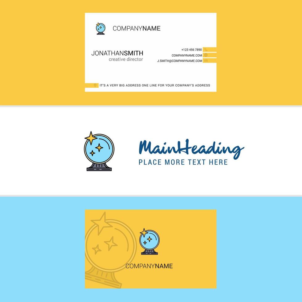 Beautiful Mirror Logo and business card vertical Design Vector