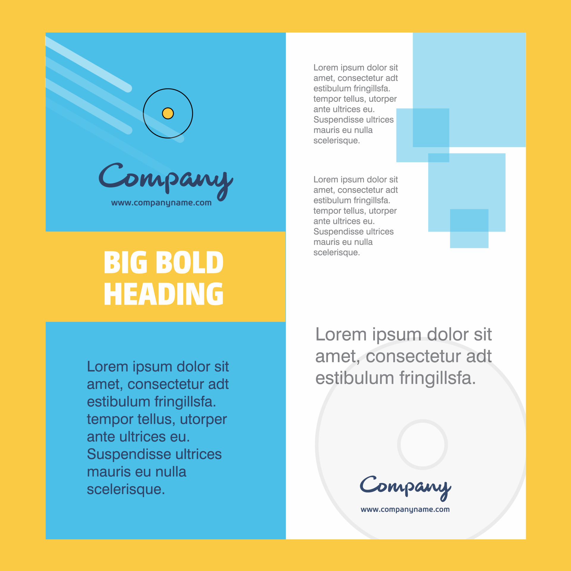 CD Company Brochure Title Page Design Company profile annual report