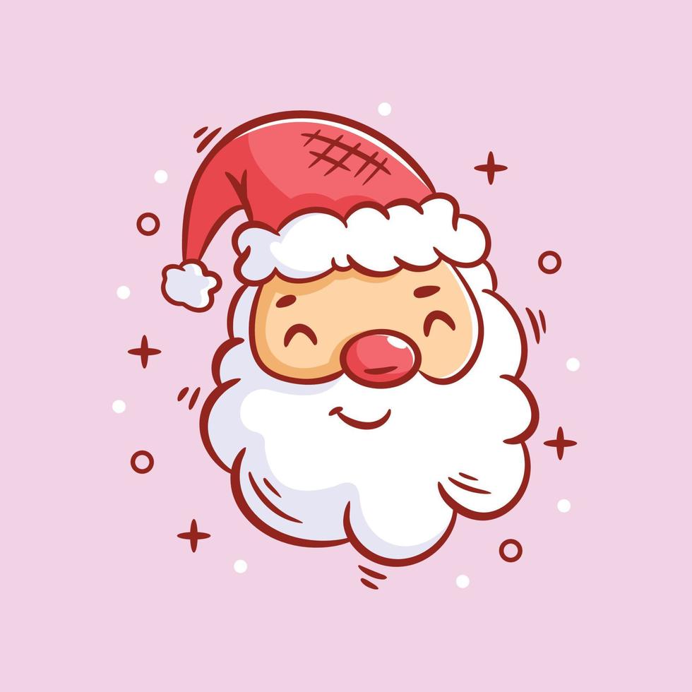 Santa head design for christmas vector