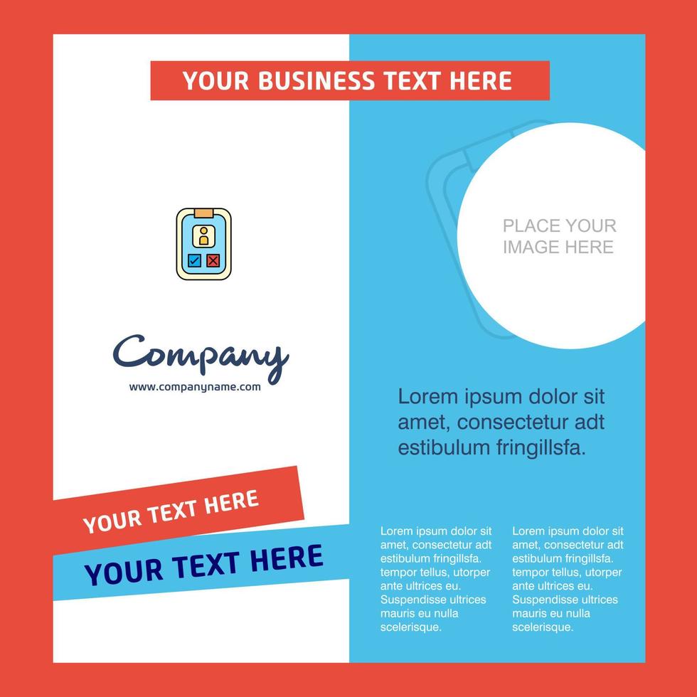 Social media user profile Company Brochure Template Vector Busienss Template