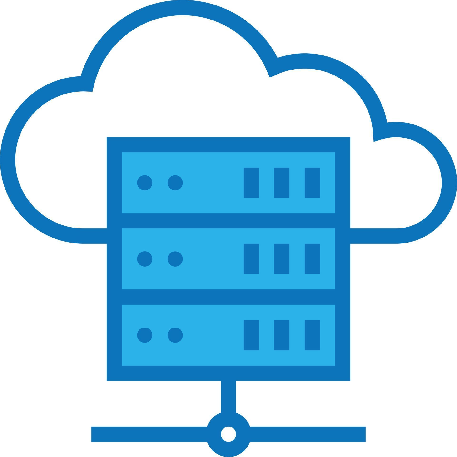 server website cloud software development - blue icon 14196427 Vector ...