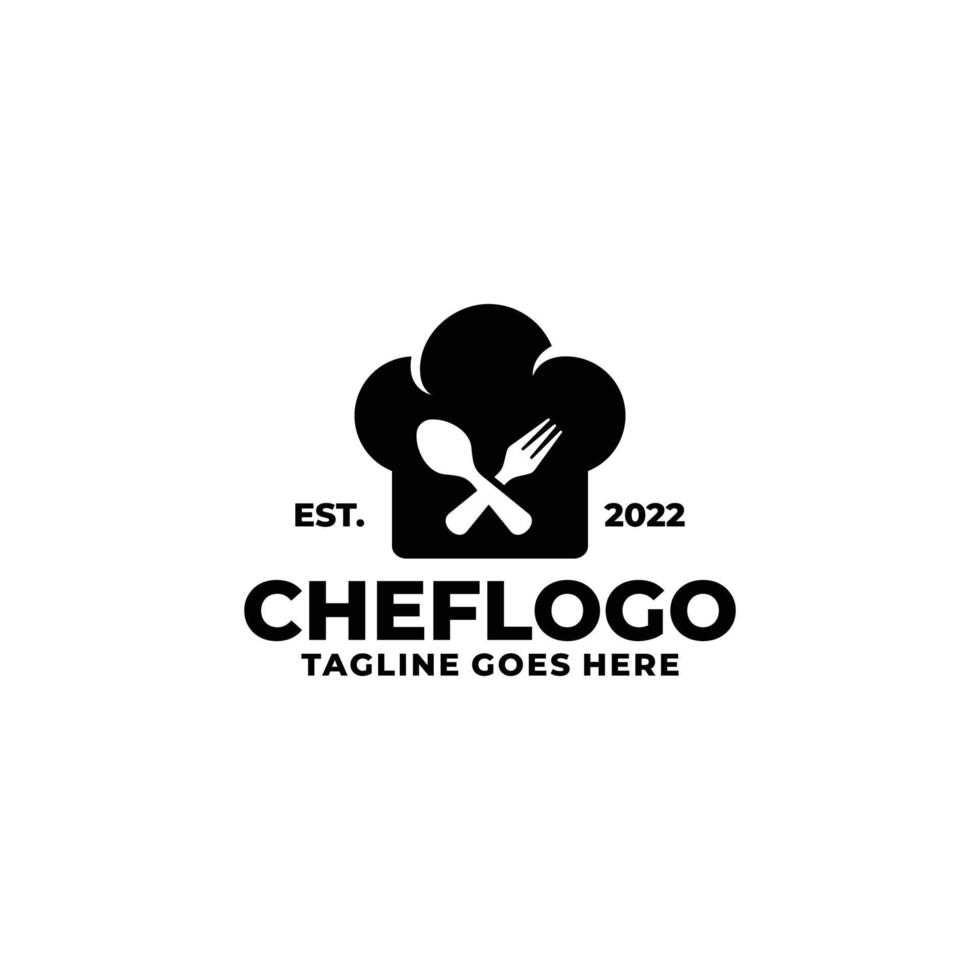 Ilustración de vector de diseño de logotipo de chef