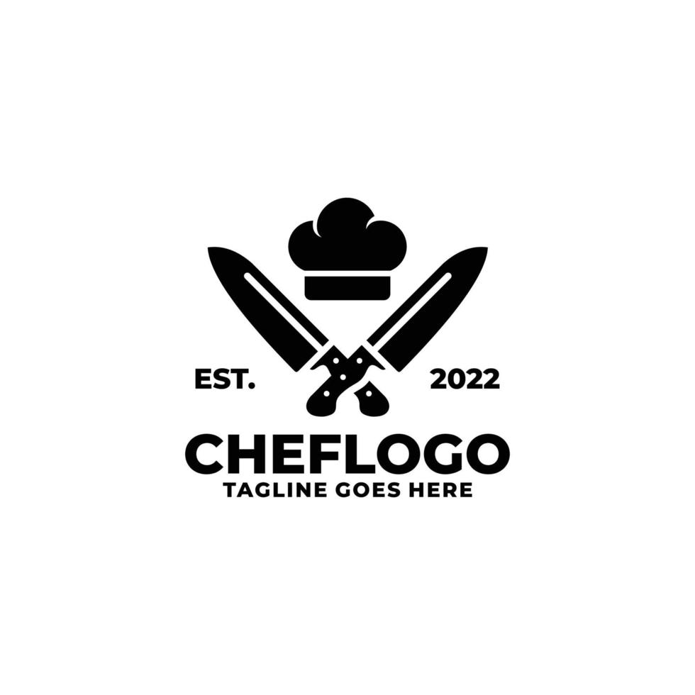 Ilustración de vector de diseño de logotipo de chef