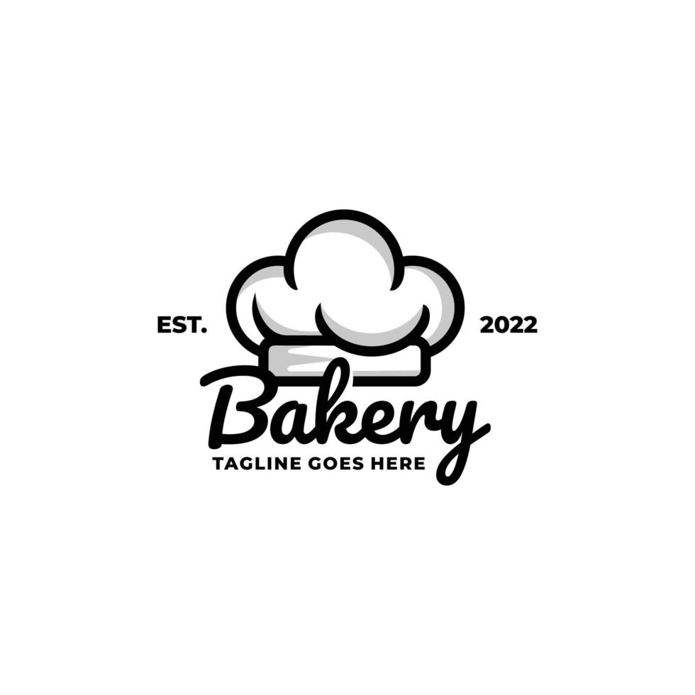 Bakery chef logo design vector