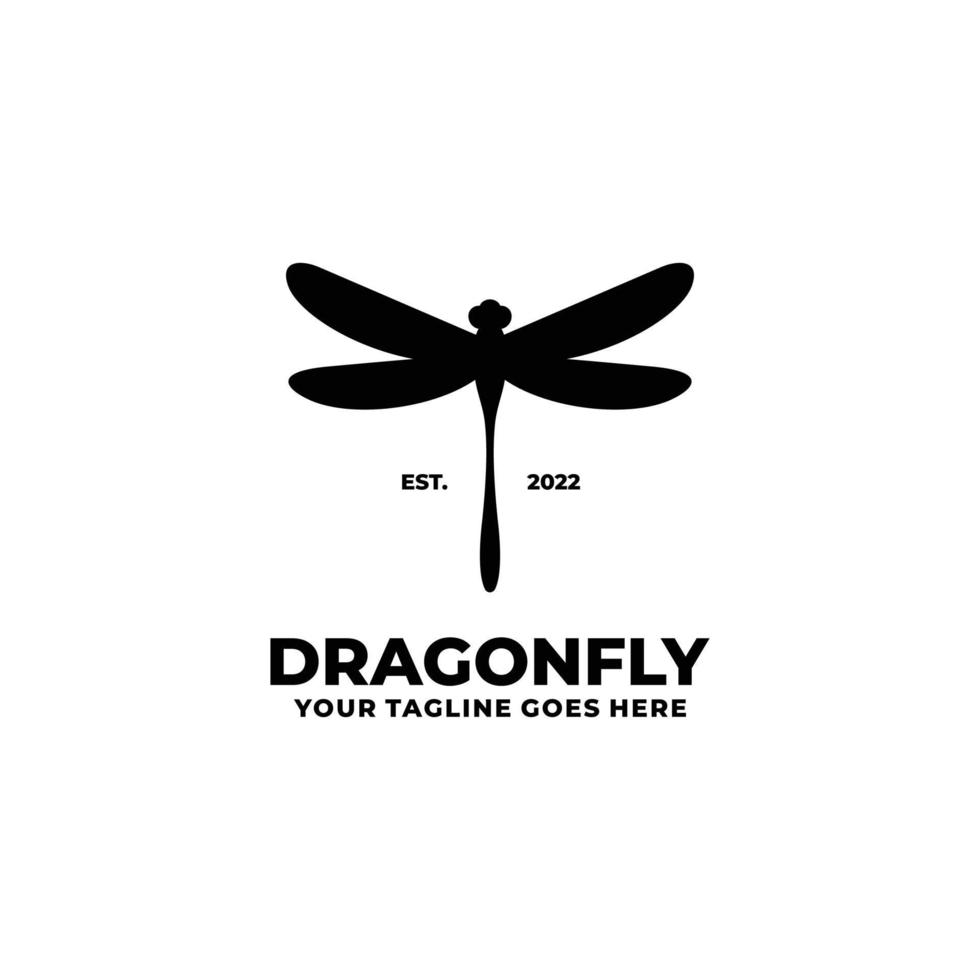 Dragonfly logo design vector illustration