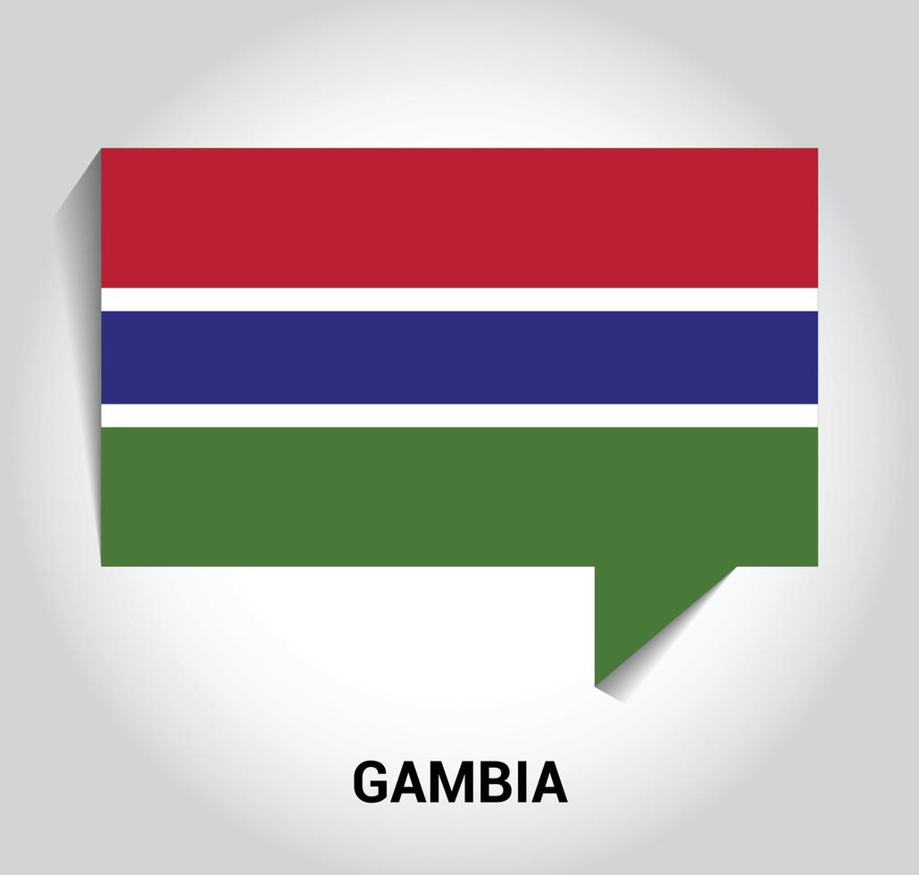 Gambia flag design vector
