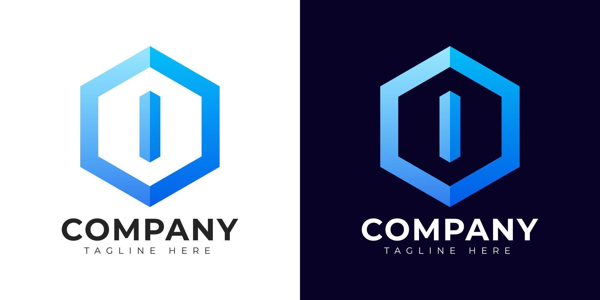1Modern gradient style letter o logo template. O letter design vector with colorful creative hexagon sign.