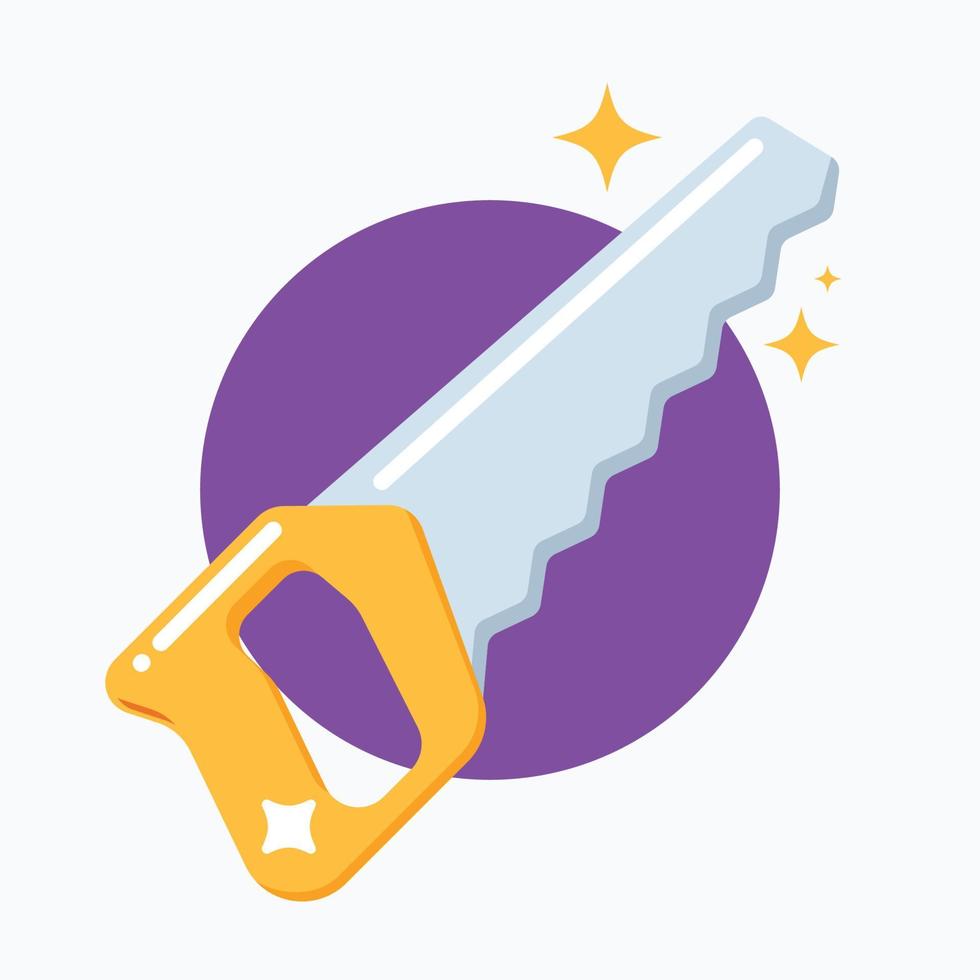 The Yellow Saw. Isolated Vector Illustration.