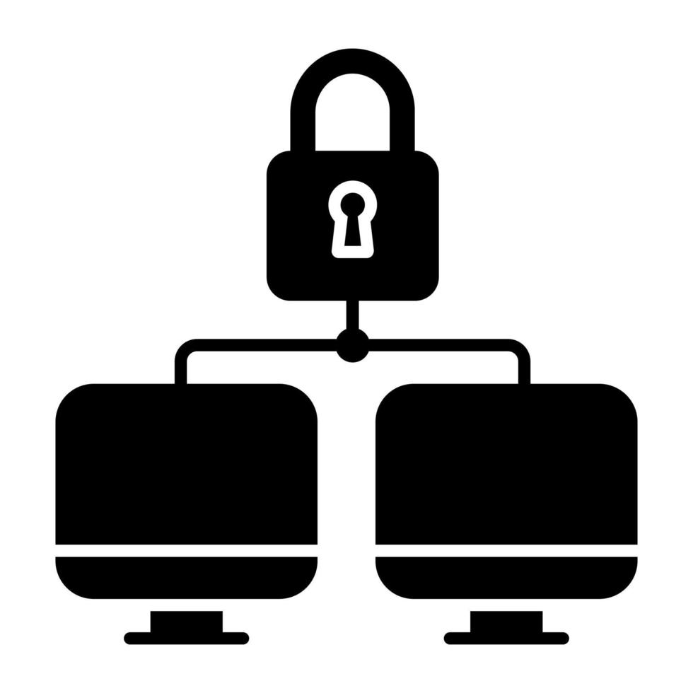 Creative design icon of network security vector