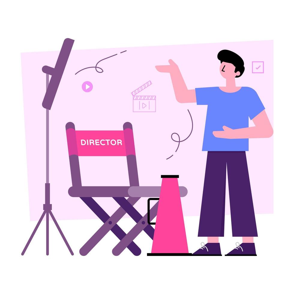 ilustración de descarga premium del director masculino vector