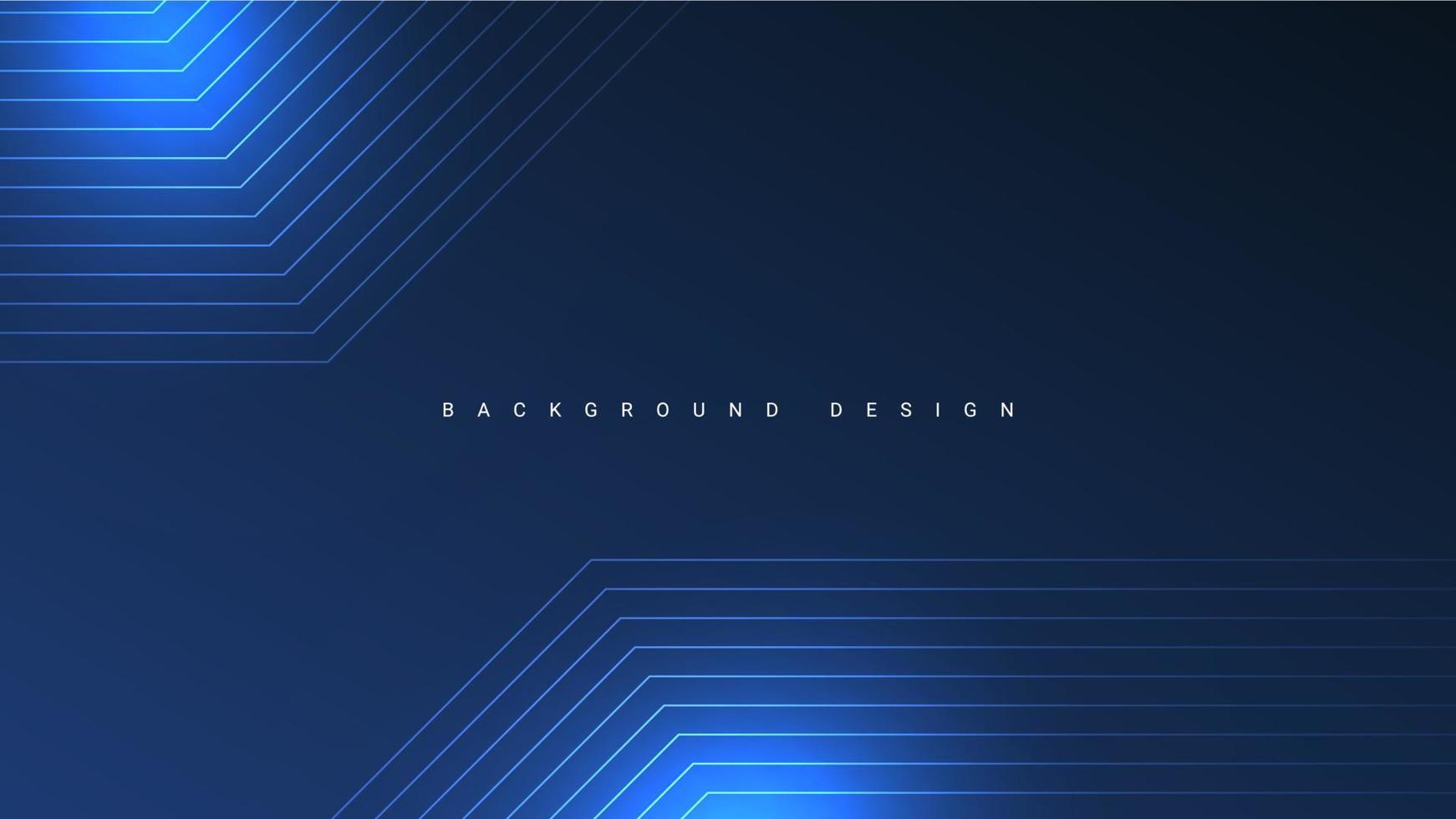 dark blue background design with glowing blue lines vector