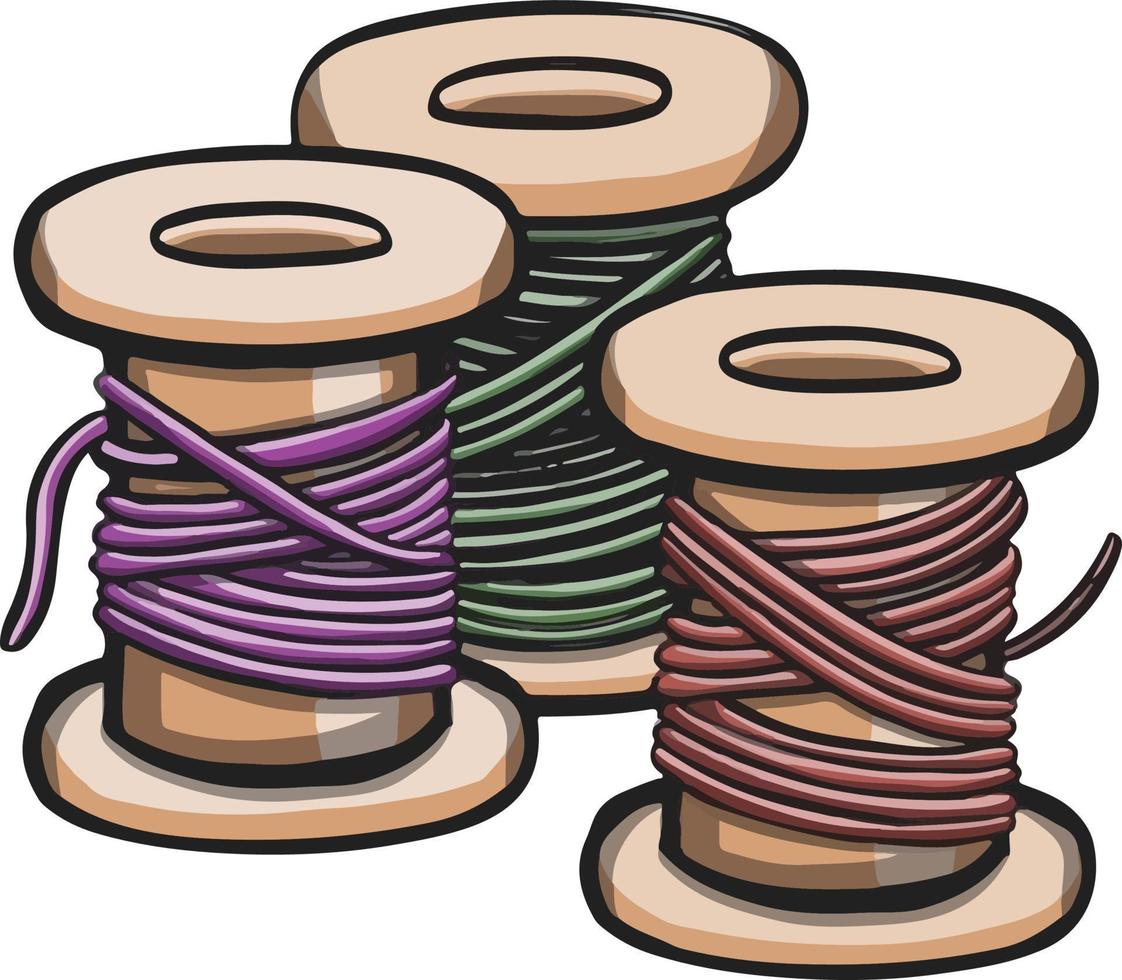 Spool of thread for sewing and needlework illustration vector