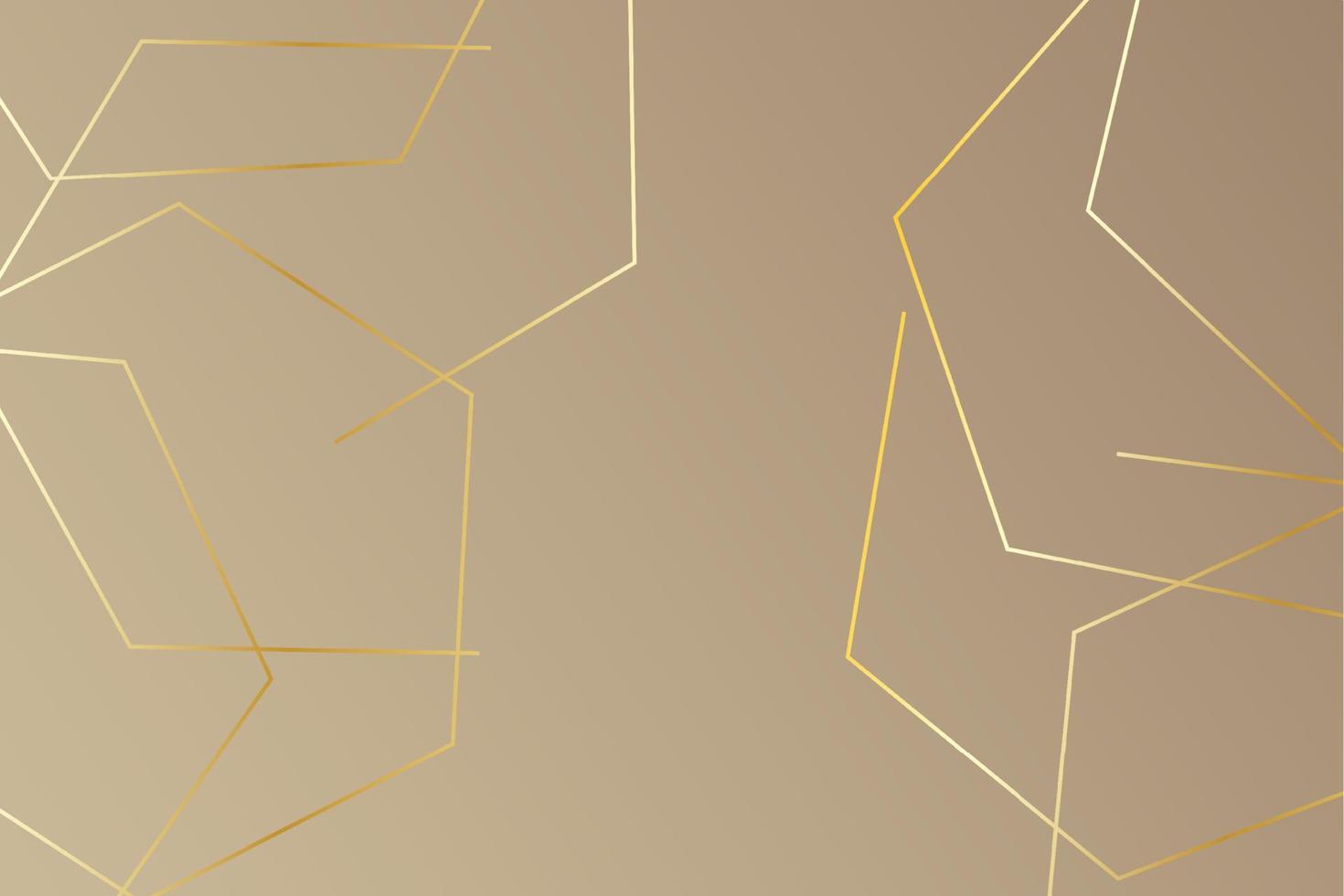 Luxury background with hexagon gold outline vector