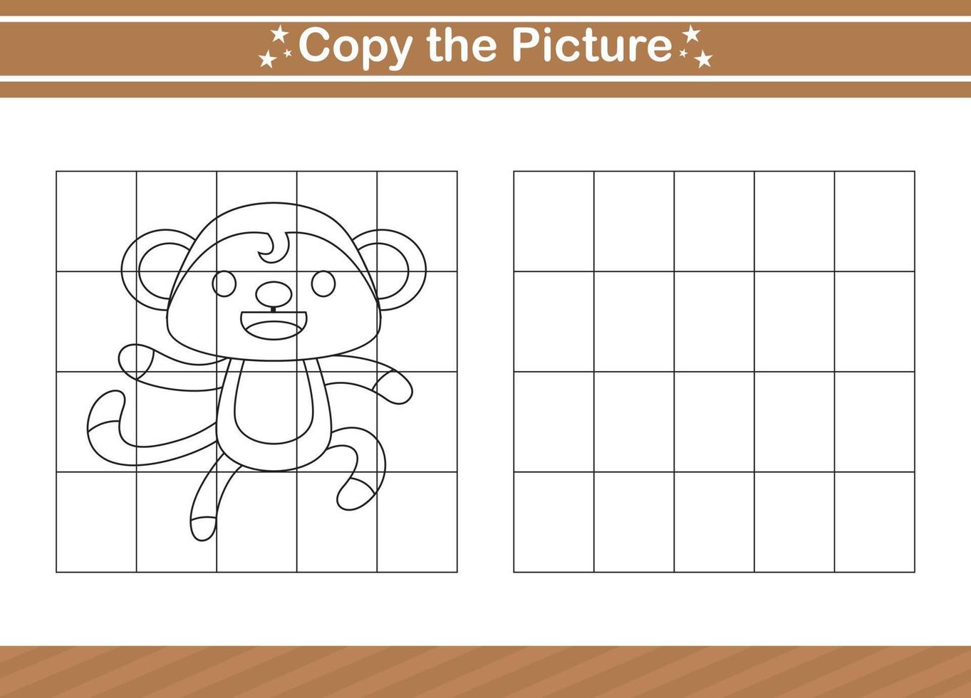 copy the picture Educational game for kindergarten and preschool.worksheet game for children vector