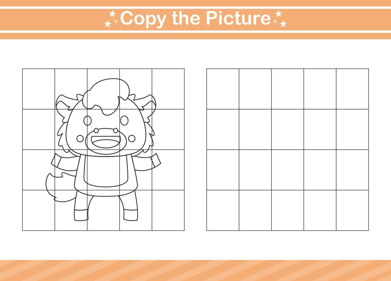copy the picture Educational game for kindergarten and preschool.worksheet game for children vector