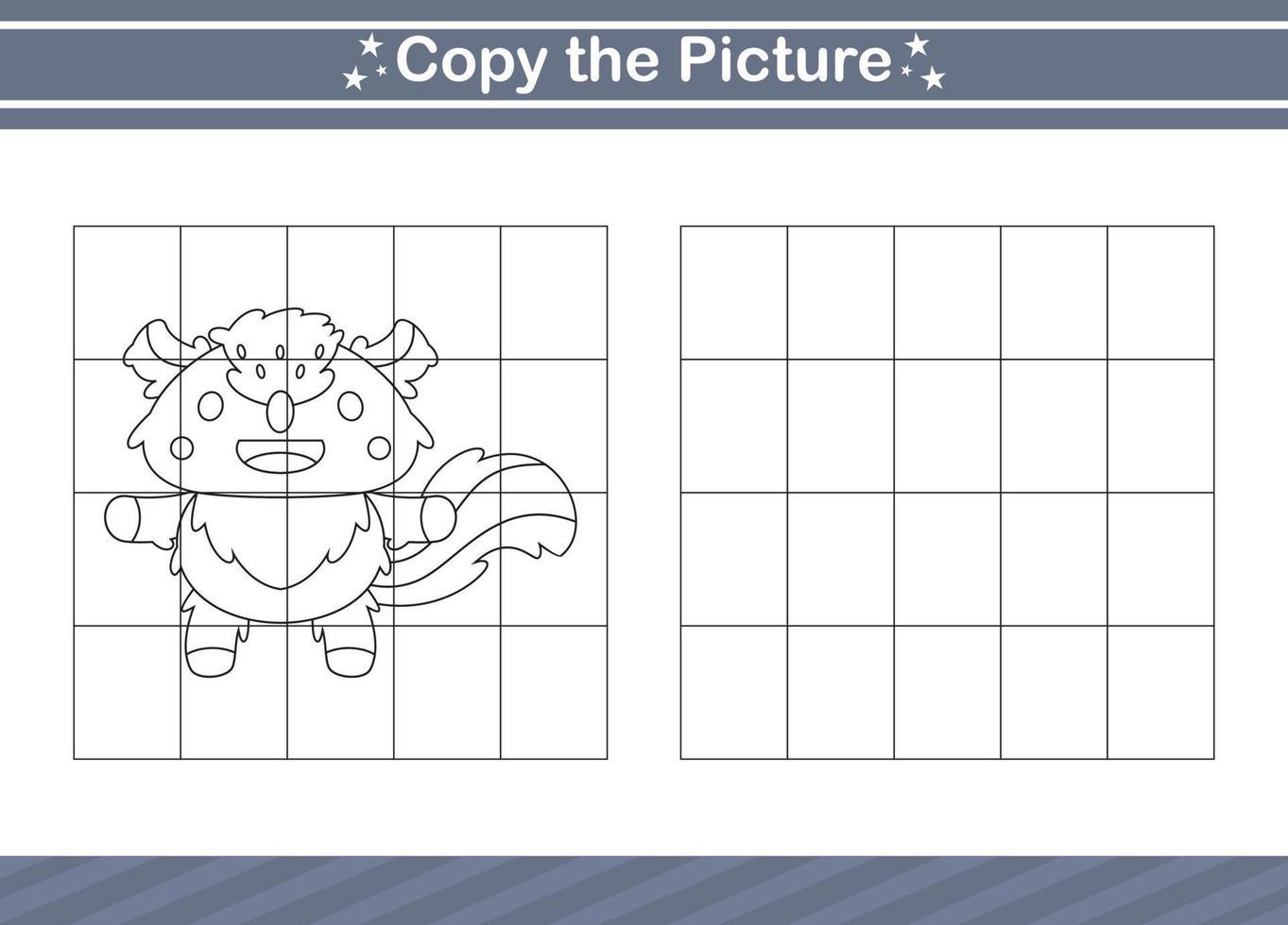 copy the picture Educational game for kindergarten and preschool.worksheet game for children vector