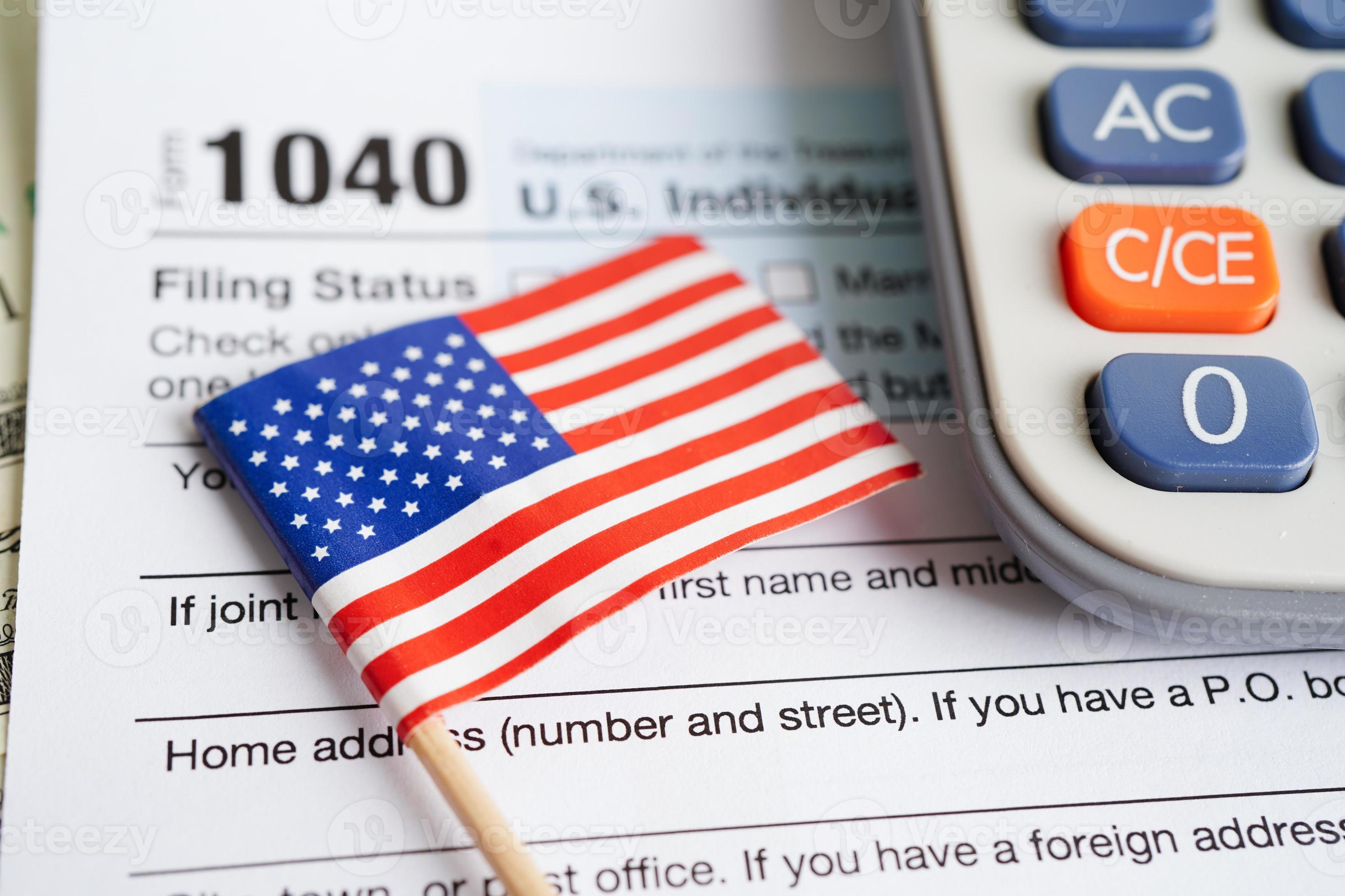 Tax form 1040 U.S. Individual Income Tax Return, business finance