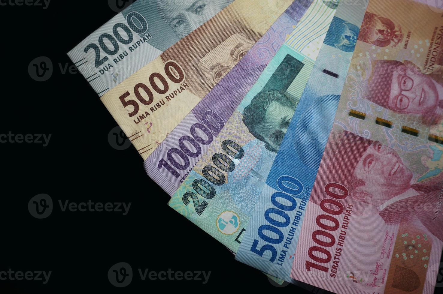 Money indonesian Rupiah Banknotes, Indonesian Currency. photo