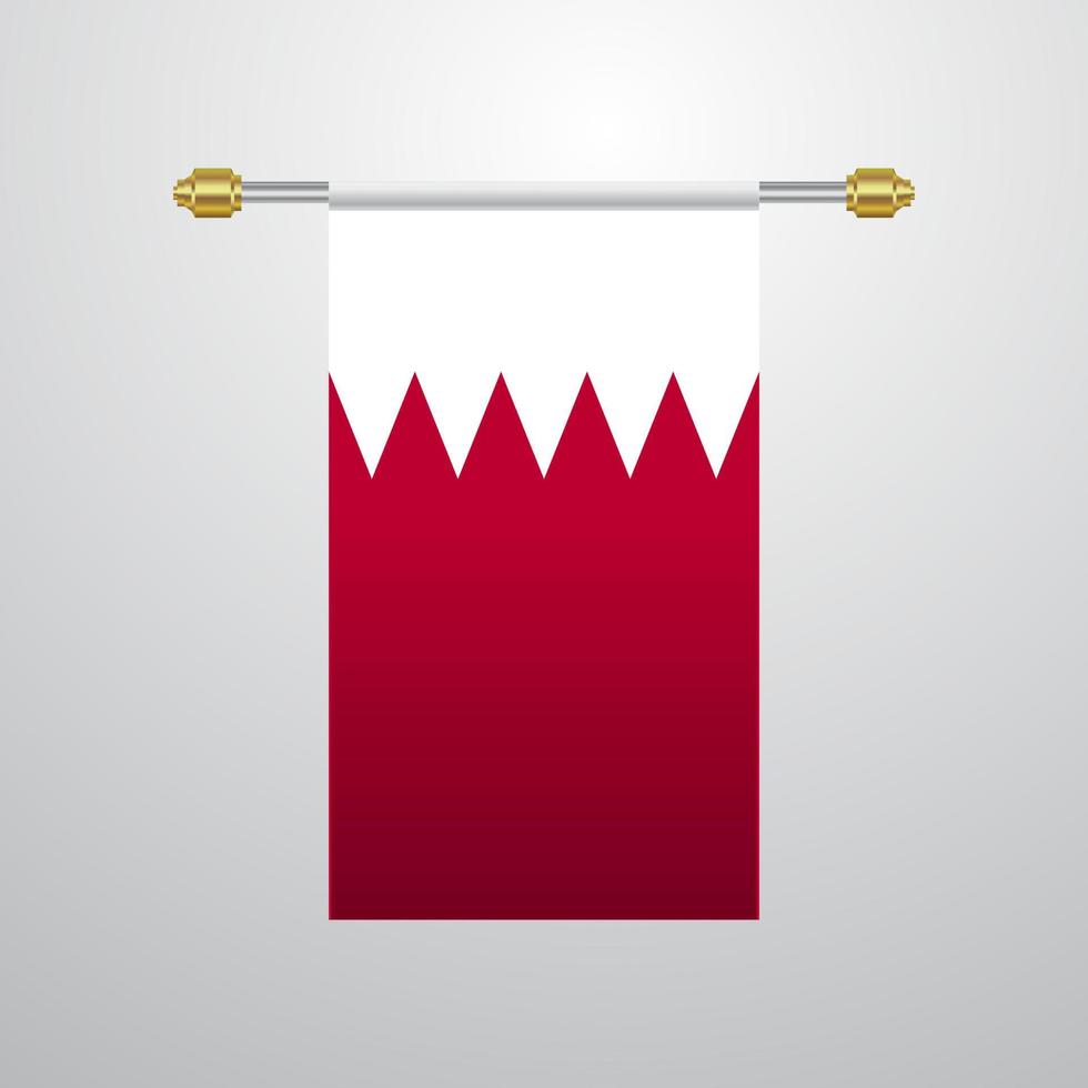 Bahrain hanging Flag vector