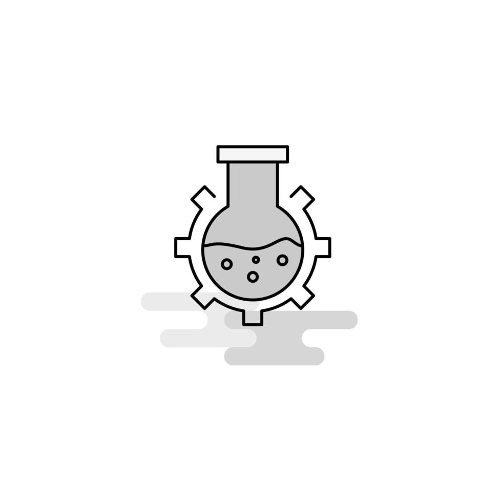 Flask Web Icon Flat Line Filled Gray Icon Vector