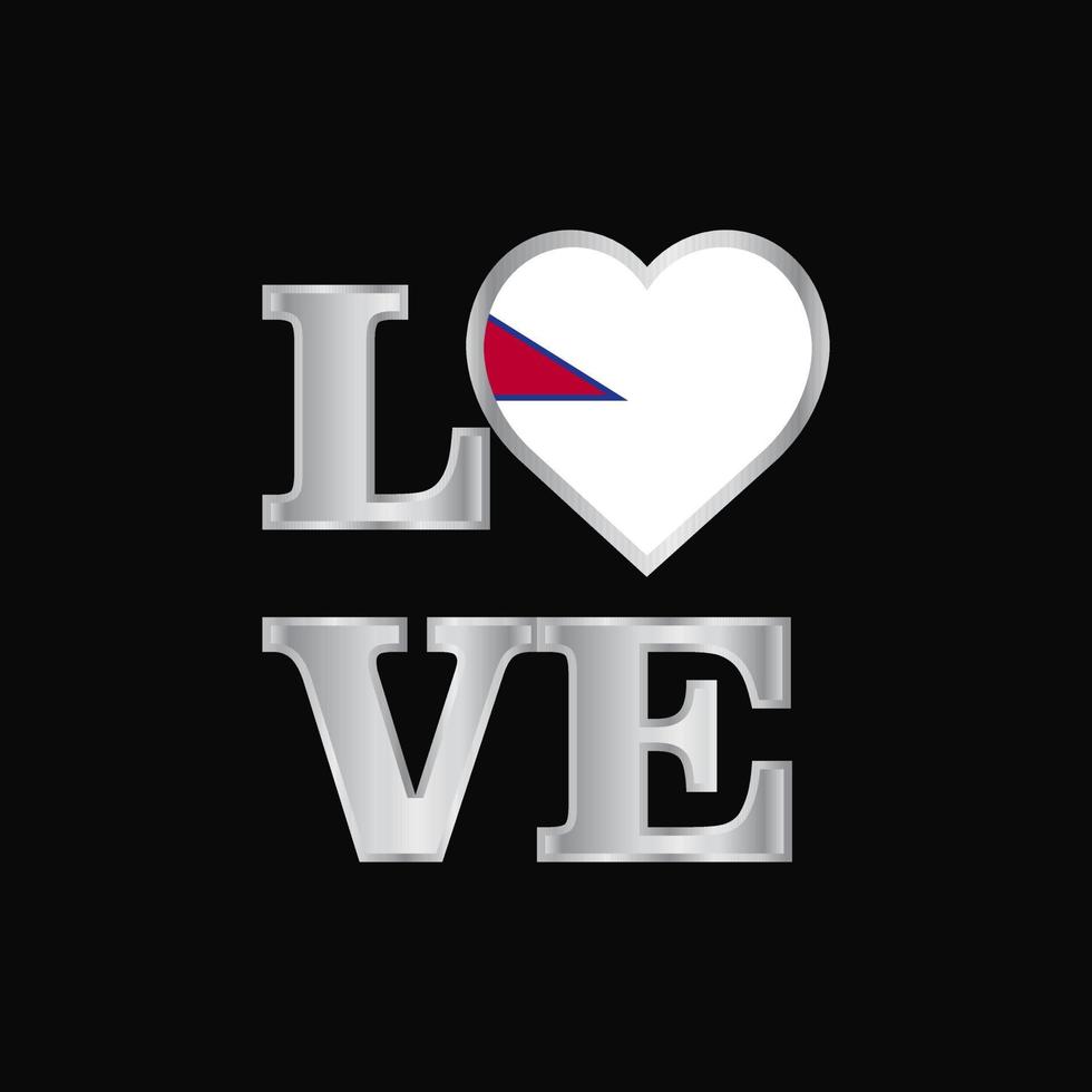 Love typography Nepal flag design vector beautiful lettering