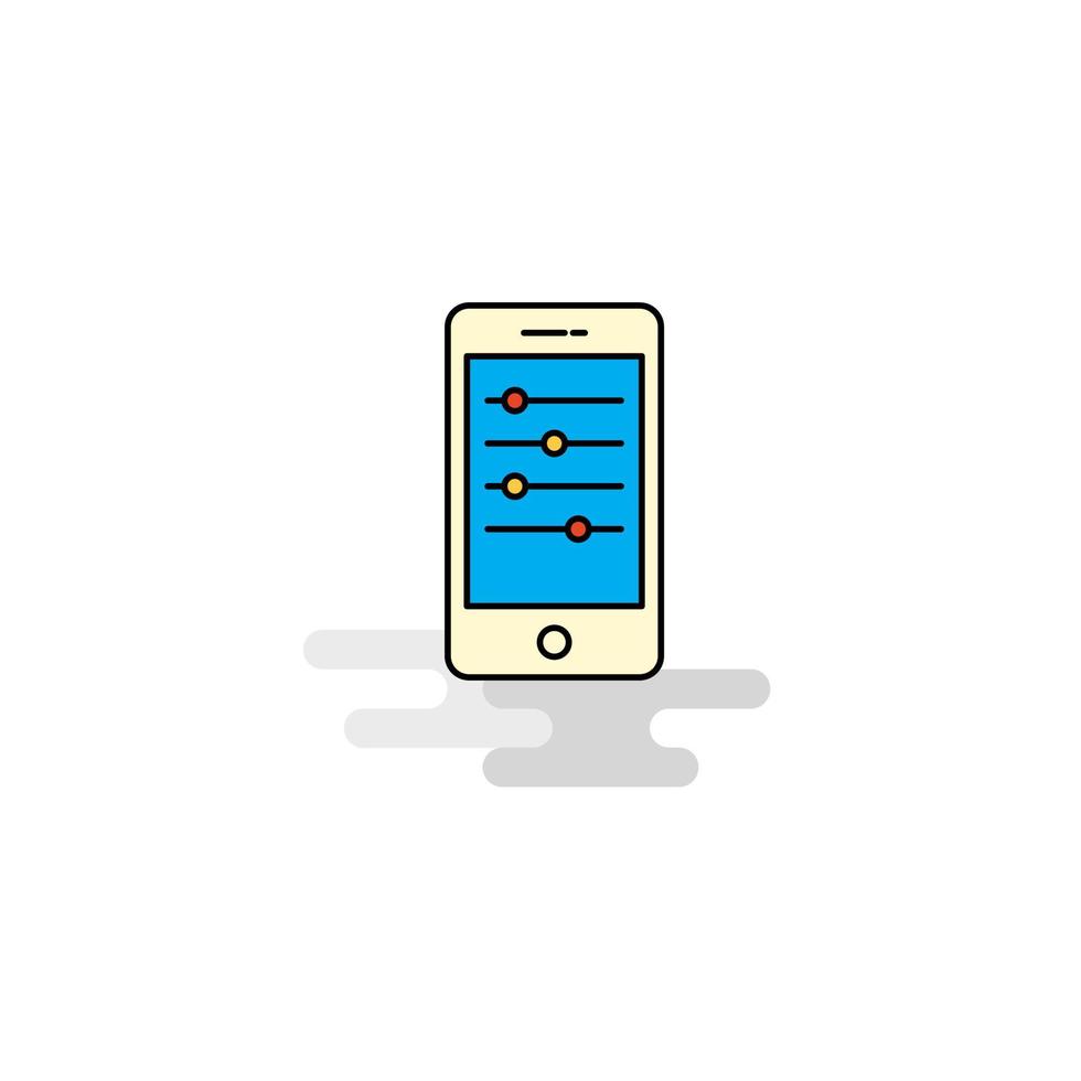 Flat Mobile setting Icon Vector