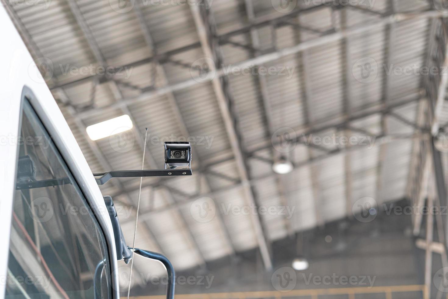 Close up car security cameras on trucks to detect theft and safety in transportation photo