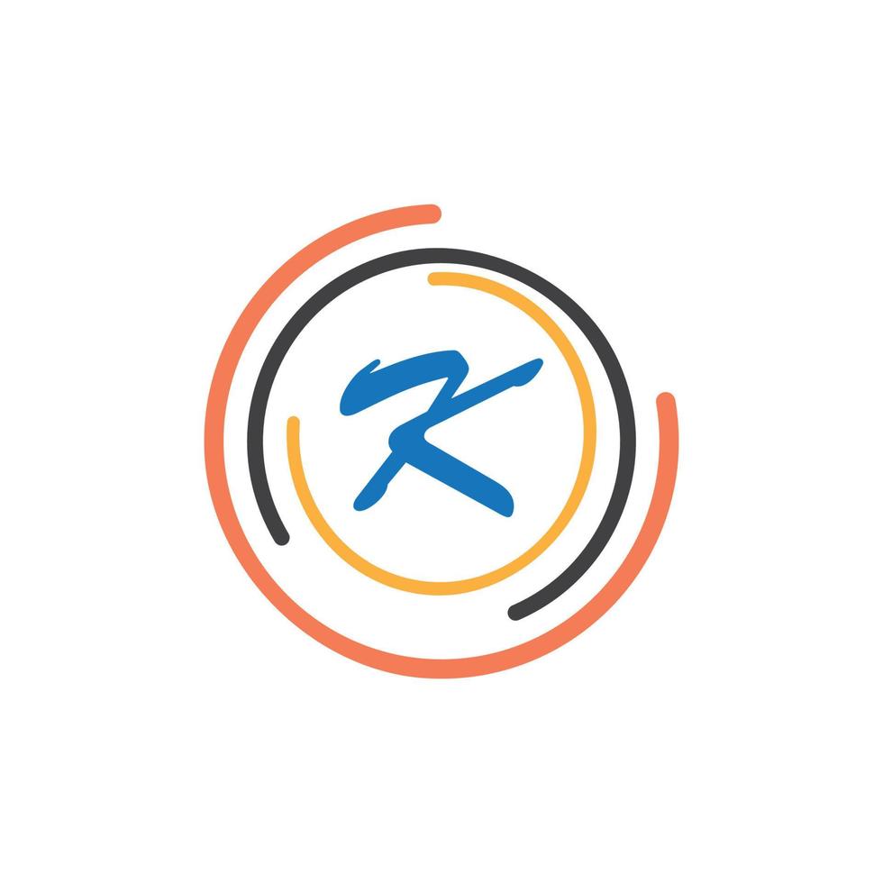 Letter K logo icon design template elements vector