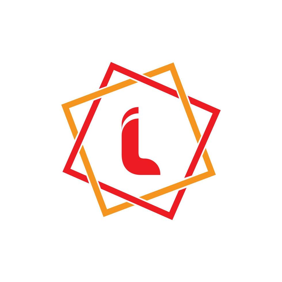 diseño de icono de vector de plantilla de logotipo de letra l