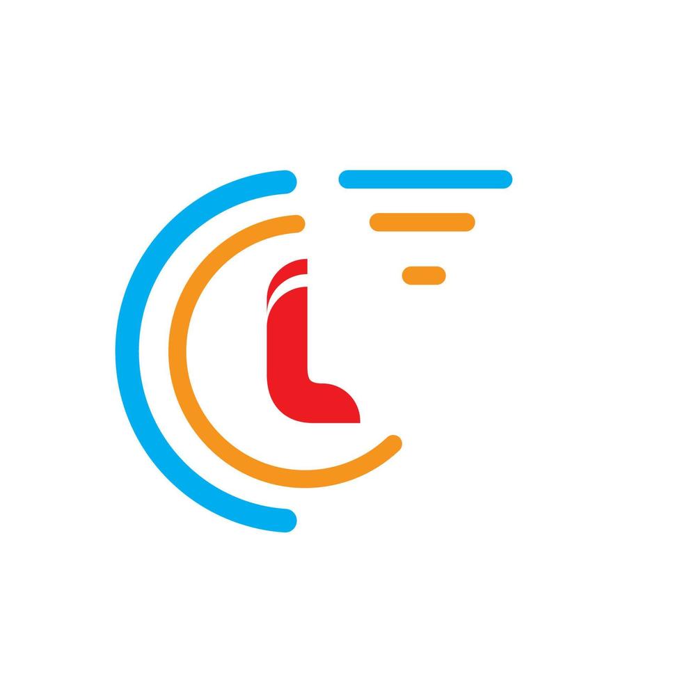 diseño de icono de vector de plantilla de logotipo de letra l