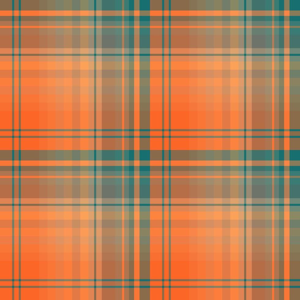 Seamless pattern in orange and water green colors for plaid, fabric, textile, clothes, tablecloth and other things. Vector image.