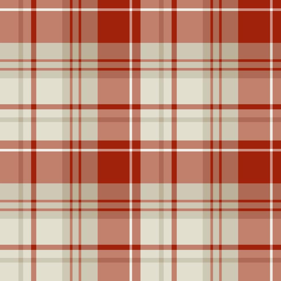 Seamless pattern in wonderful beige and brick red colors for plaid, fabric, textile, clothes, tablecloth and other things. Vector image.